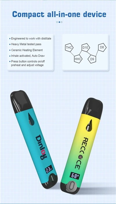 D8 D9 D1 0 Hhc Żejt Ħoxna Reżina Ħaj 2.0ml 2g Ecig E Cig Vaporizzatur tas-sigaretti Vojt li jintremew Vape Pinna Custom Logo OEM
